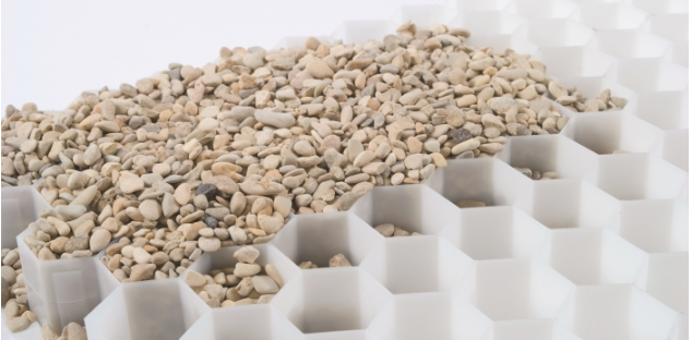 GRINDMAT ECCOGRAVEL - hoogte: 3 cm - WIT