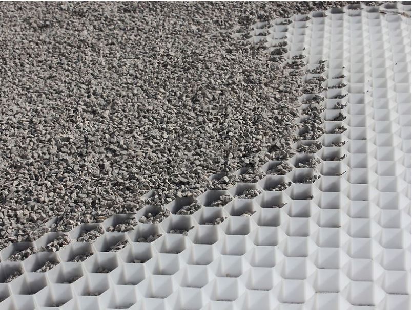 GRINDMAT - hoogte: 4 cm - WIT & ZWART
